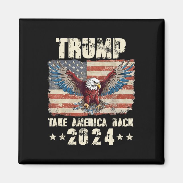 Imán Trump Eagle Eagle Eeuu President 2024 Recuperar Es (Frente)