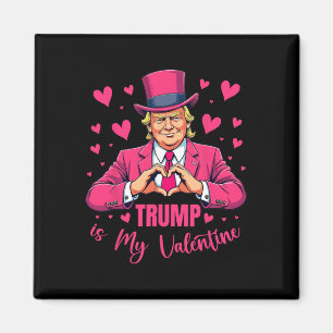 Imán Trump es mi Valentine Divertido Rosa Trump
