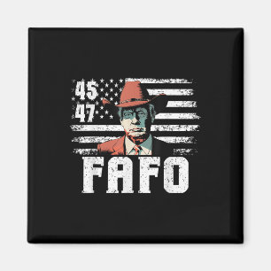 Imán Trump Fafo Bandera Estadounidense Funny Con Trump