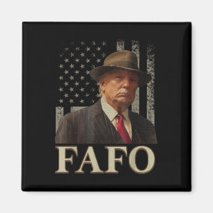Imán Trump Fafo, gracioso fanático de Trump Bandera est