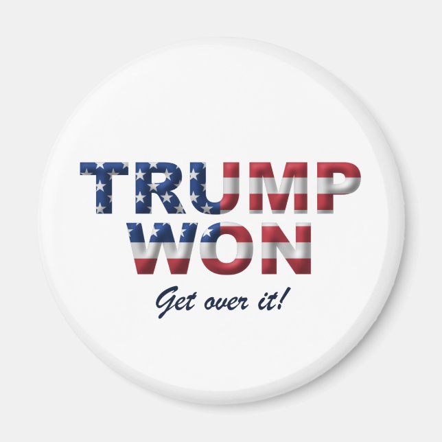 Imán TRUMP GANÓ Fridge Magnet (Frente)