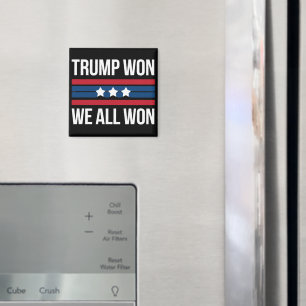 Imán Trump Ganó Todos Ganamos 2024 Bandera USA Trump Ga
