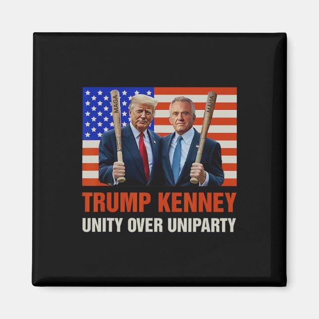 Imán Trump Kennedy Unity frente a Uniparty 2024 (Frente)