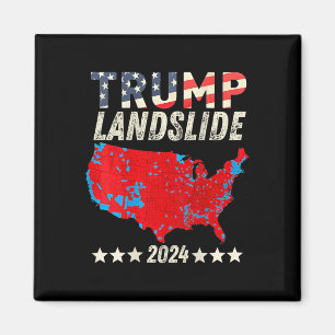 Imán Trump Landslide 2024 Mapa electoral ganador de Tru