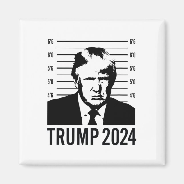 Imán Trump Mugshot 2024 President (Frente)