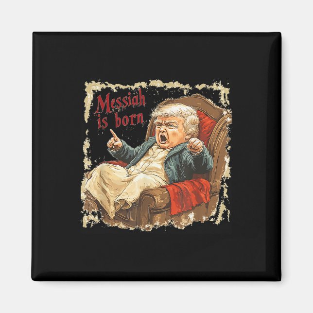 Imán Trump Navidades feos de Jesucristo (Frente)