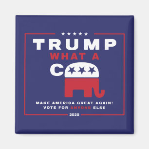 Imán Trump. ¡Qué poster de campaña contra Trump!