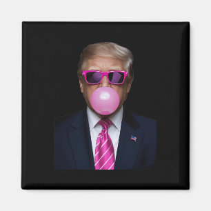 Imán Trump Rosa Gum Bubble 2024 Vota al presidente Funn