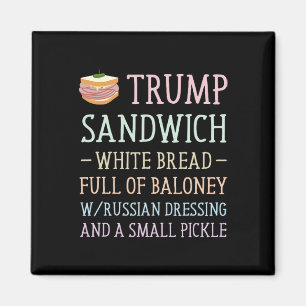 Imán Trump Sandwich Rótulo Divertido