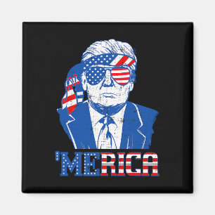 Imán Trump Shirt Merica Trump Derriba La Bandera Estado