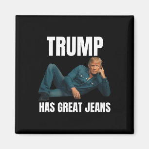 Imán Trump Tiene Grandes Jeans Divertido Estilo Meme Ge