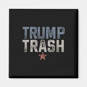 Imán Trump Trash 2024 Grunge Vintage Garbyge Para Trump