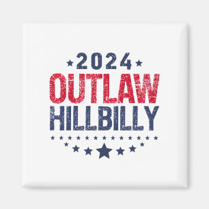 Imán Trump Vance 2024 Fuera de la ley Hillbilly Bandera