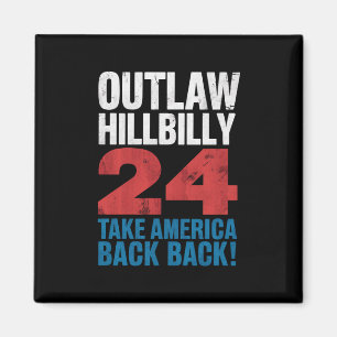 Imán Trump Vance 2024 Proscrito Hillbilly Bandera de Es