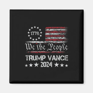 Imán Trump Vance 2024 Retro Stripe Trump Jd Vance (en B