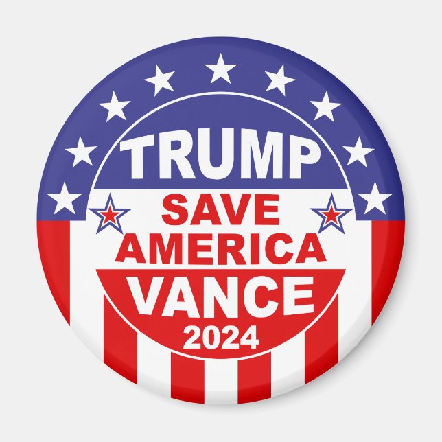 IMÁN TRUMP VANCE 2024 SAVE AMÉRICA (Frente)