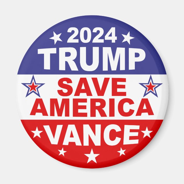IMÁN TRUMP VANCE 2024 SAVE AMÉRICA (Frente)
