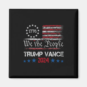 Imán Trump Vance 2025 Retro Stripe Trump Jd Vance 2 