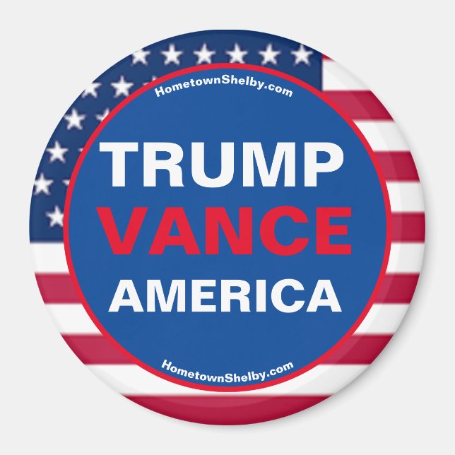 Imán TRUMP VANCE AMERICA Refrigerador Magnet (Frente)
