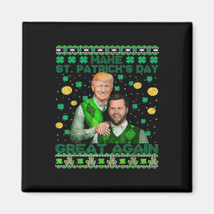 Imán Trump Vance Brothers Funny St Patricks Day Ugly Sw