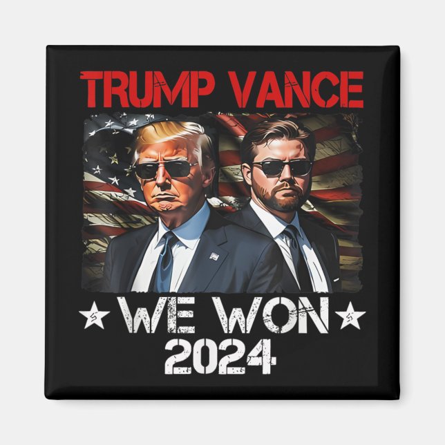 Imán Trump Vance Ganamos Inauguración Día 2025 47 (Frente)
