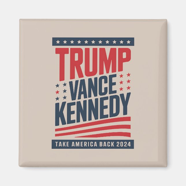 Imán Trump Vance Kennedy retrocede a Estados Unidos 202 (Frente)