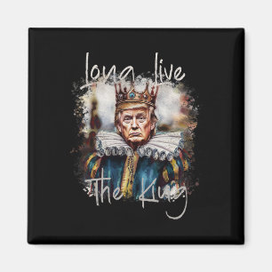 Imán Trump Viva El Rey Divertido Trump Acuarela Gr