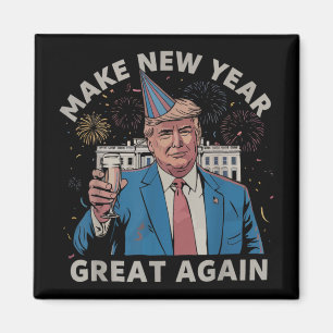 Imán Trump vuelve a hacer grande el año nuevo feliz Año