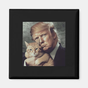 Imán Trump Y Cat - Meme divertido del gato Trump