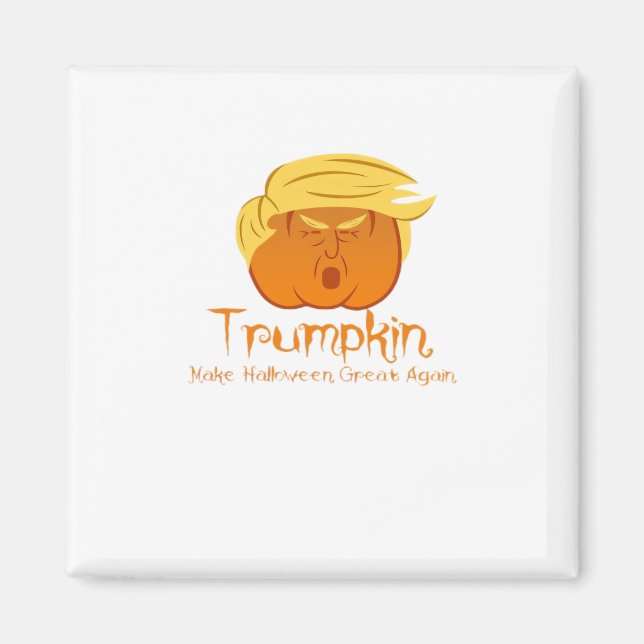 Imán Trumpkin Classic y Funny Design para Halloween (Frente)