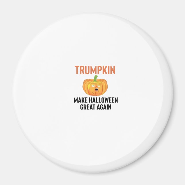 Imán Trumpkin de Halloween - Gráfica divertida de calab (Frente)
