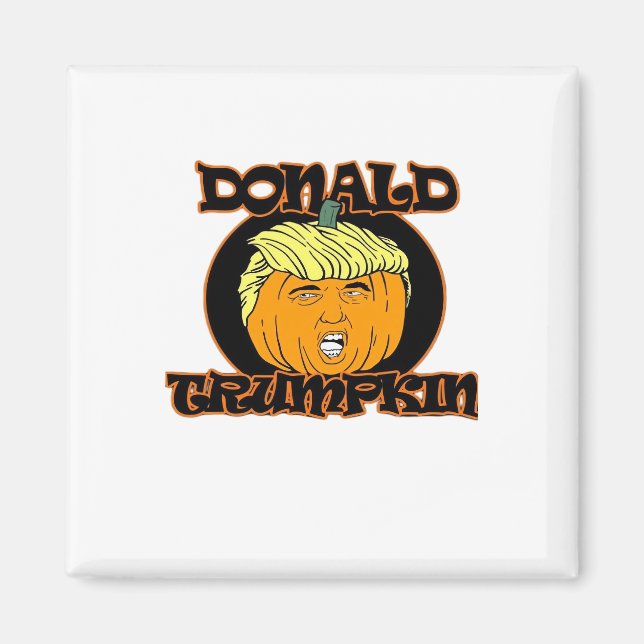 Imán Trumpkin disfraz de Donald Halloween (Frente)