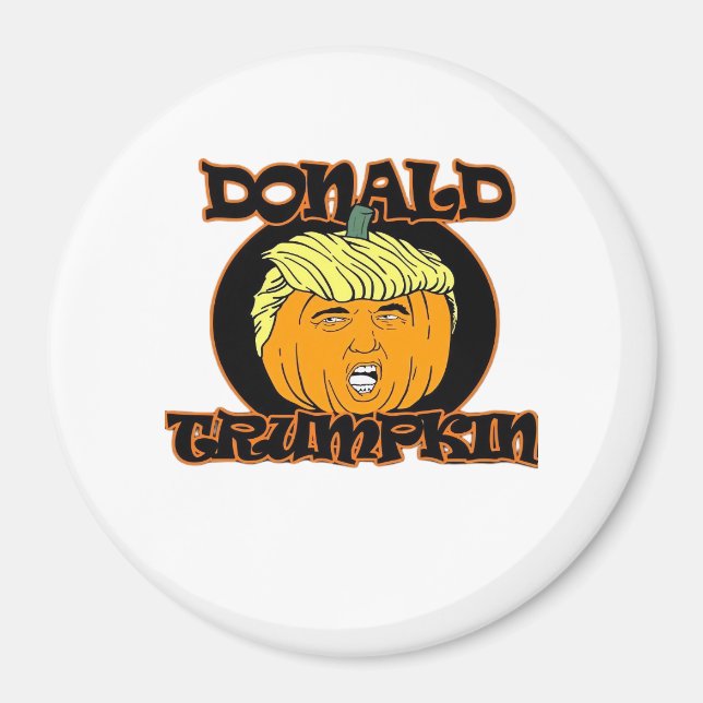 Imán Trumpkin disfraz de Donald Halloween (Frente)
