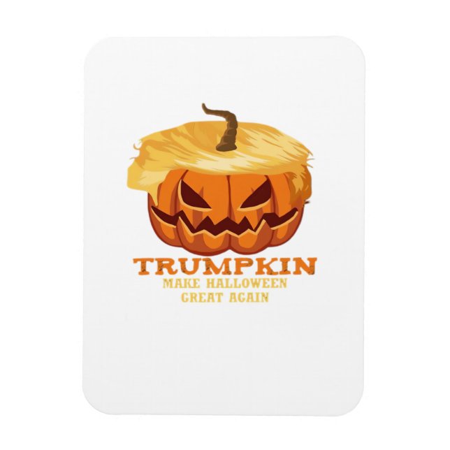 Imán Trumpkin Funny Calabaza Halloween - disfraz clásic (Vertical)