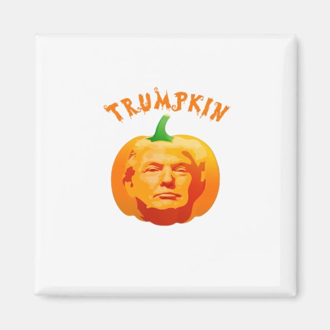 Imán Trumpkin Funny Halloween - Spooky Parody Edition (Frente)