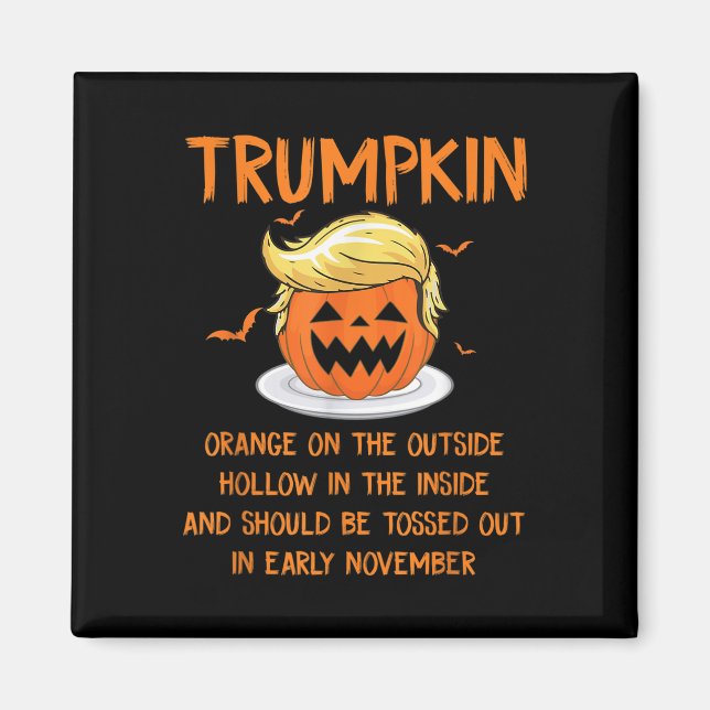 Imán Trumpkin Naranja en la Hallowee antitrump exterior (Frente)