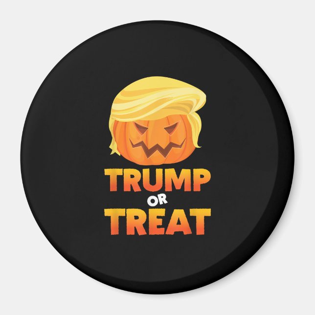 Imán Trumpkin O Trate Ropa De Halloween Trumpkin (Frente)
