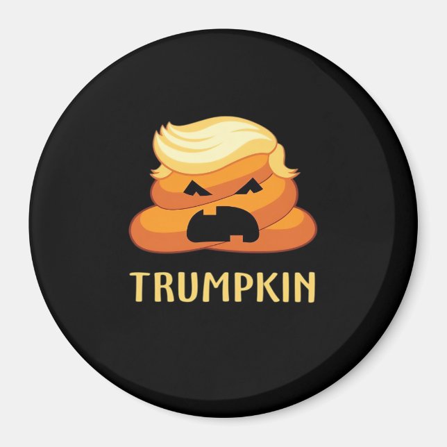 Imán Trumpkin Poop Funny Halloween (Frente)