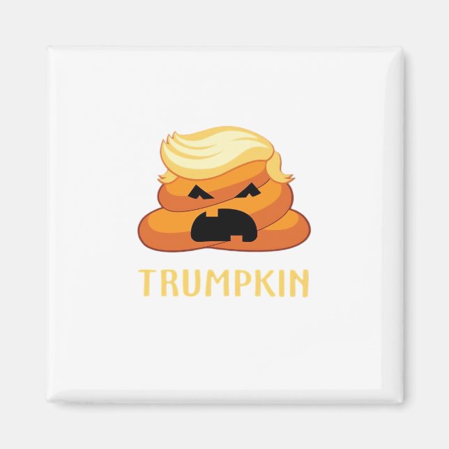 Imán Trumpkin Poop Funny Halloween (Frente)
