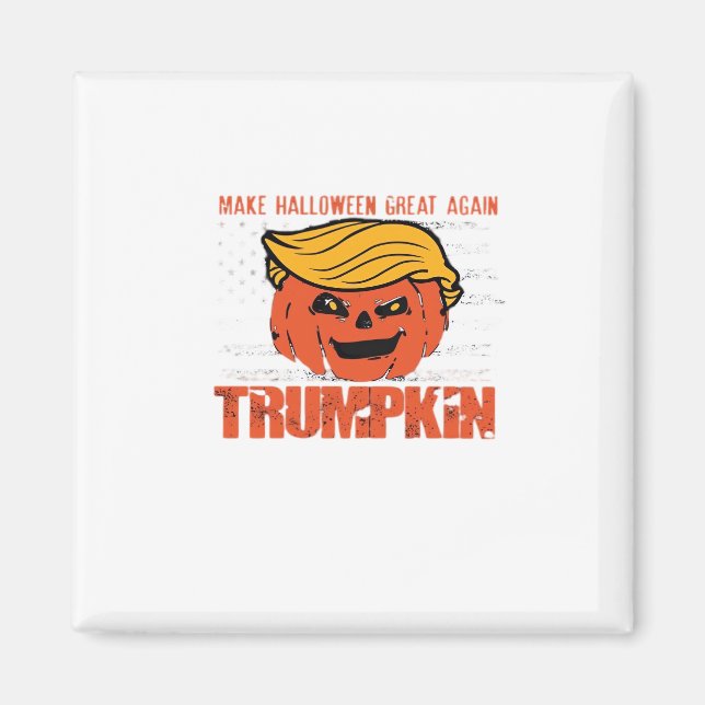 Imán Trumpkin Usa vuelve a hacer que Halloween sea geni (Frente)