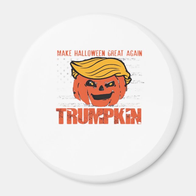 Imán Trumpkin Usa vuelve a hacer que Halloween sea geni (Frente)