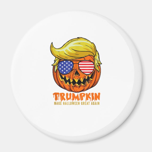Imán Trumpkin Usa vuelve a hacer que Halloween sea geni (Frente)
