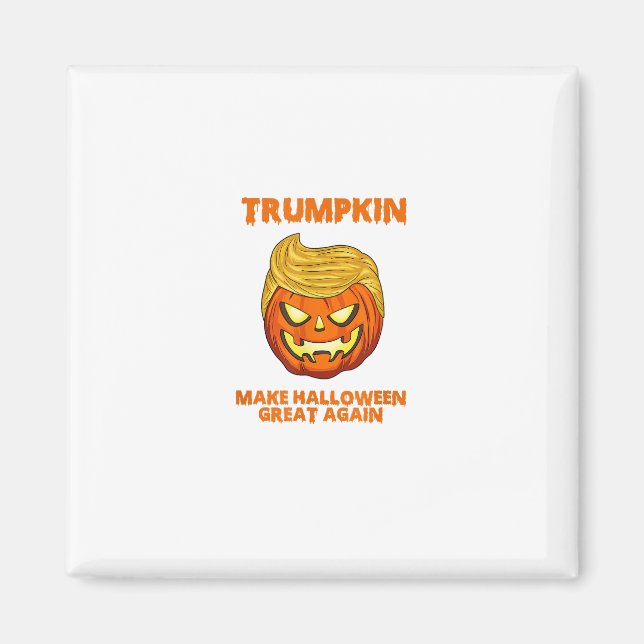 Imán Trumpkin Usa vuelve a hacer que Halloween sea geni (Frente)
