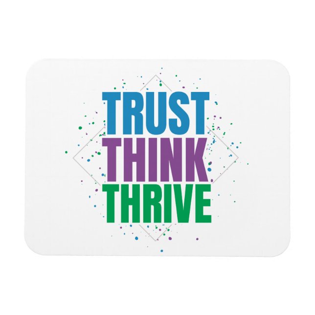 Imán Trust Think Thrive – Motivational Quote Design (Horizontal)