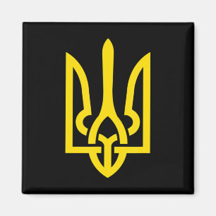 Imán Tryzub Symbol of Ukraine Ukraine Patriot Stand wit