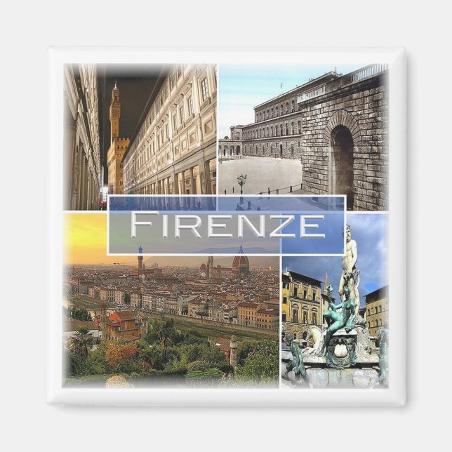 Imán TSC029 FLORENCIA - Mosaico - Toscana - Frigorífico (Frente)