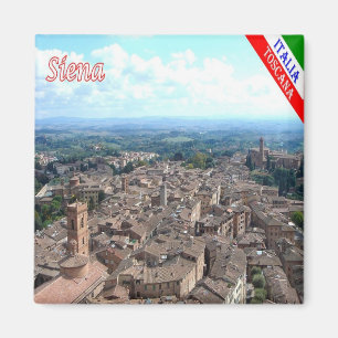 Imán TSC044 Vista aérea de SIENA, Toscana, Nevera