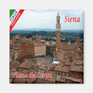 Imán TSC056 SIENA, Piazza del Campo, Toscana, Fridge