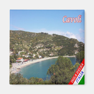 Imán TSC083 CAVOLI, Isla ELBA, Toscana, Fridge