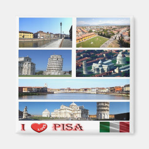 Imán TSC094 PISA I Love, Mosaic, Toscana, Italia, Fridg